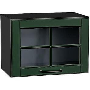 Шкаф верхний горизонтальный остекленный Дублин Special Green/Graphite 358*500*318