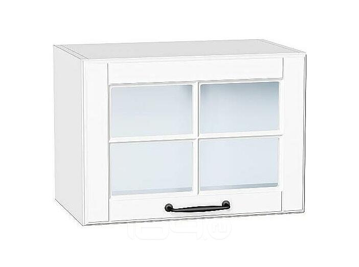 Шкаф верхний горизонтальный остекленный Дублин Special White/Белый 358*500*318