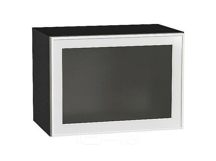 Шкаф верхний горизонтальный остекленный Эйр White Silk/Graphite 358*500*320