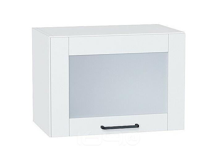 Шкаф верхний горизонтальный остекленный Флэт Плюс White In 2S/Белый 358*500*318