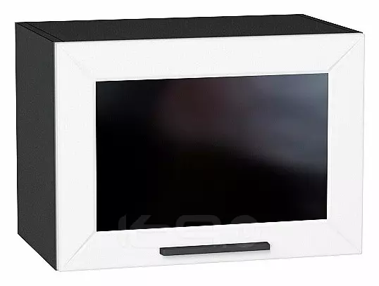 Шкаф верхний горизонтальный остекленный Глетчер Айленд Силк Graphite 358*500*318