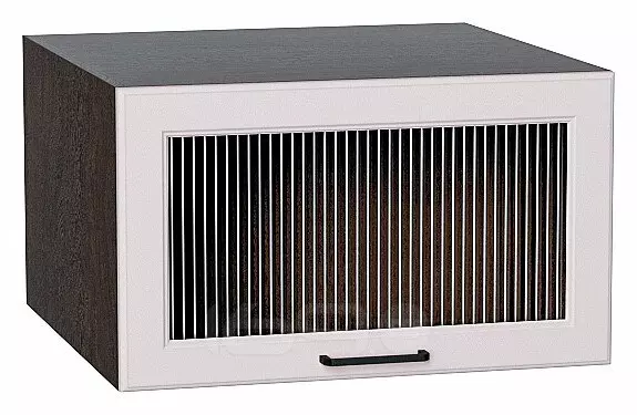 Шкаф верхний горизонтальный остекленный глубокий Барселона Кашемир Graphite 358*600*578