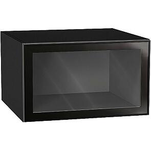 Шкаф верхний горизонтальный остекленный глубокий Эйр Black Silk/Graphite 358*600*576