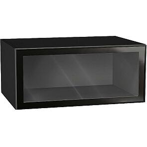 Шкаф верхний горизонтальный остекленный глубокий Эйр Black Silk/Graphite 358*800*576