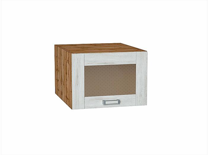 Шкаф верхний горизонтальный остекленный глубокий Лофт Nordic Oak/Дуб Вотан 358*500*576