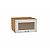 Шкаф верхний горизонтальный остекленный глубокий Лофт Nordic Oak/Дуб Вотан 358*600*576