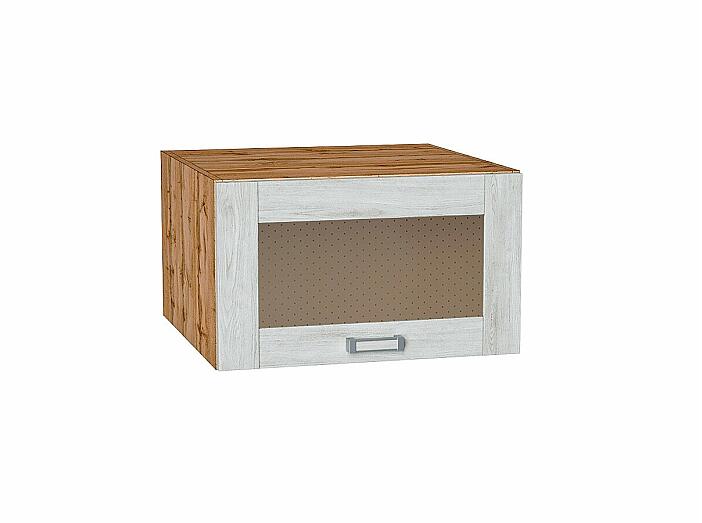 Шкаф верхний горизонтальный остекленный глубокий Лофт Nordic Oak/Дуб Вотан 358*600*576