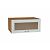 Шкаф верхний горизонтальный остекленный глубокий Лофт Nordic Oak/Дуб Вотан 358*800*576