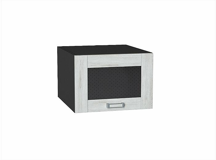 Шкаф верхний горизонтальный остекленный глубокий Лофт Nordic Oak/Graphite 358*500*576