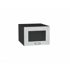 Шкаф верхний горизонтальный остекленный глубокий Лофт Nordic Oak/Graphite 358*500*576
