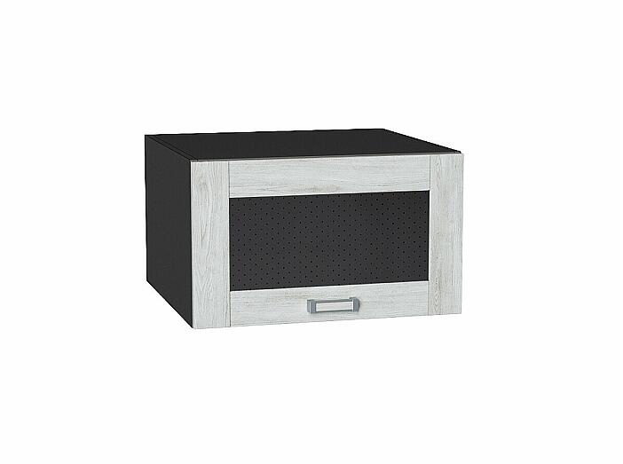 Шкаф верхний горизонтальный остекленный глубокий Лофт Nordic Oak/Graphite 358*600*576