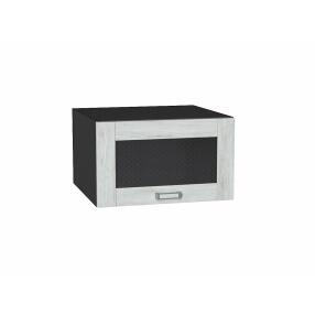 Шкаф верхний горизонтальный остекленный глубокий Лофт Nordic Oak/Graphite 358*600*576
