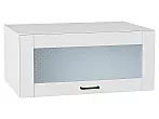 Шкаф верхний горизонтальный остекленный глубокий Лофт Super White Белый 358*800*576