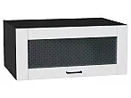Шкаф верхний горизонтальный остекленный глубокий Лофт Super White Graphite 358*800*576