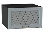 Шкаф верхний горизонтальный остекленный глубокий Ницца Графит/Graphite 358*600*574