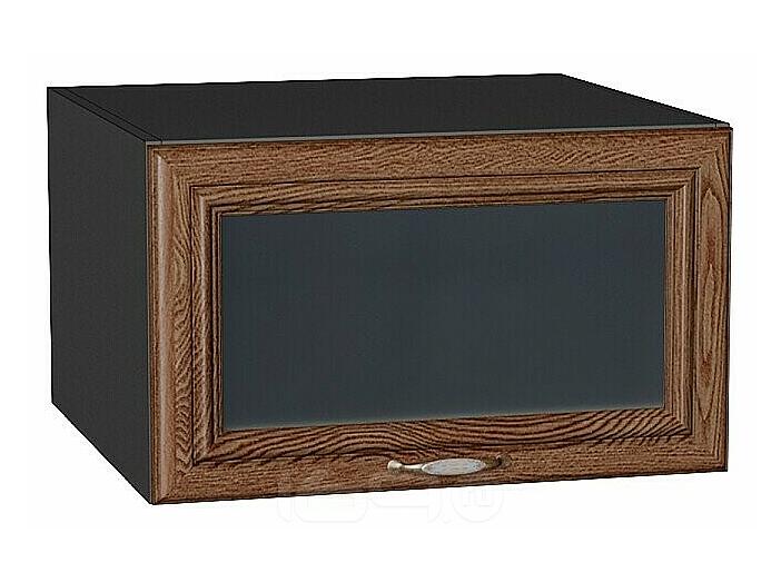 Шкаф верхний горизонтальный остекленный глубокий Шале Brown Dreamline Graphite 358*600*576