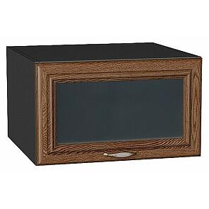 Шкаф верхний горизонтальный остекленный глубокий Шале Brown Dreamline Graphite 358*600*576