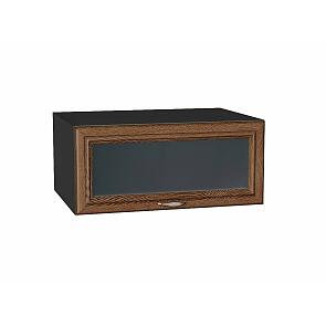 Шкаф верхний горизонтальный остекленный глубокий Шале Brown Dreamline