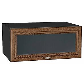 Шкаф верхний горизонтальный остекленный глубокий Шале Brown Dreamline Graphite 358*800*576