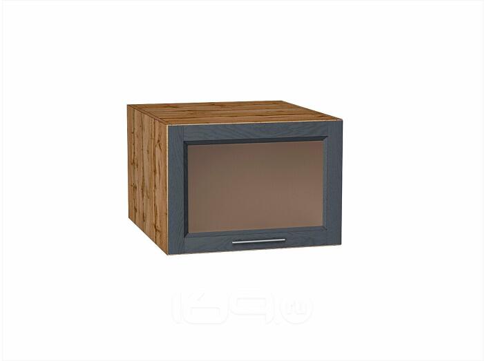 Шкаф верхний горизонтальный остекленный глубокий Сканди Graphite Softwood Дуб Вотан 358*500*576