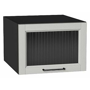 Шкаф верхний горизонтальный остекленный глубокий Сканди Grey Silkwood/Graphite 358*500*576