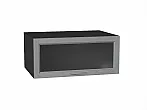 Шкаф верхний горизонтальный остекленный глубокий Сканди Grey Softwood Graphite 358*800*576