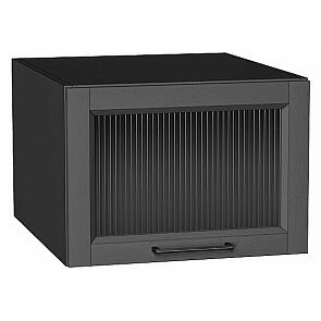 Шкаф верхний горизонтальный остекленный глубокий Сканди Stormy Silkwood/Graphite 358*500*576