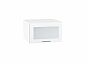 Шкаф верхний горизонтальный остекленный глубокий Валерия-М Белый глянец Белый 358*600*574