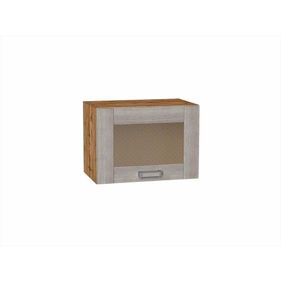 Шкаф верхний горизонтальный остекленный Лофт Cappuccino Veralinga Дуб Вотан 358*500*320