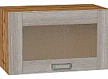 Шкаф верхний горизонтальный остекленный Лофт Cappuccino Veralinga Дуб Вотан 358*600*320