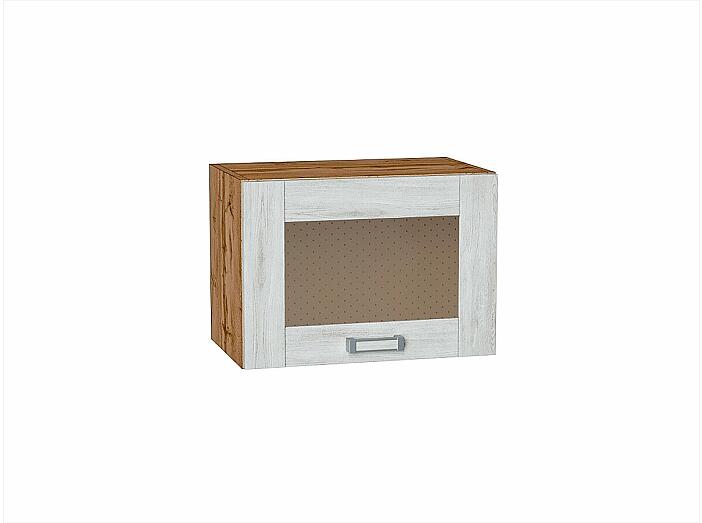 Шкаф верхний горизонтальный остекленный Лофт Nordic Oak/Дуб Вотан 358*500*320