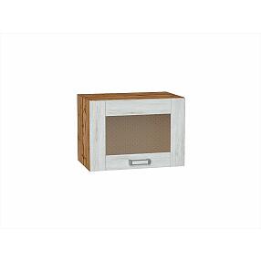 Шкаф верхний горизонтальный остекленный Лофт Nordic Oak/Дуб Вотан 358*500*320