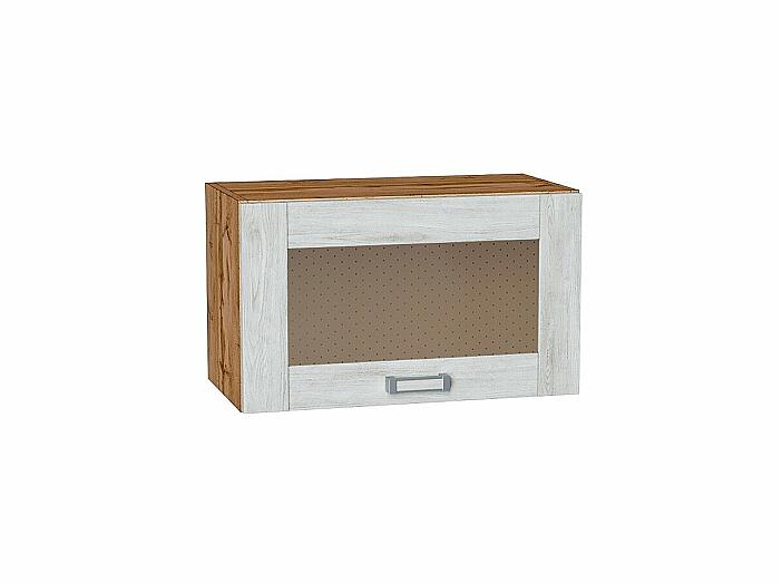 Шкаф верхний горизонтальный остекленный Лофт Nordic Oak/Дуб Вотан 358*600*320