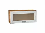 Шкаф верхний горизонтальный остекленный Лофт Nordic Oak/Дуб Вотан 358*800*320