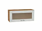 Шкаф верхний горизонтальный остекленный Лофт Nordic Oak/Дуб Вотан 358*800*320