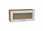 Шкаф верхний горизонтальный остекленный Лофт Nordic Oak/Дуб Вотан 358*800*320