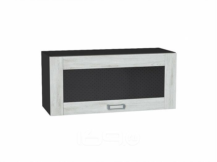 Шкаф верхний горизонтальный остекленный Лофт Nordic Oak/Graphite 358*800*320