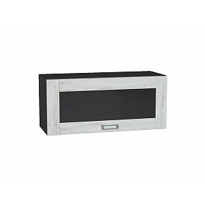 Шкаф верхний горизонтальный остекленный Лофт Nordic Oak/Graphite 358*800*320