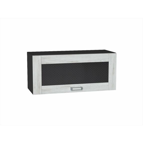 Шкаф верхний горизонтальный остекленный Лофт Nordic Oak/Graphite 358*800*320