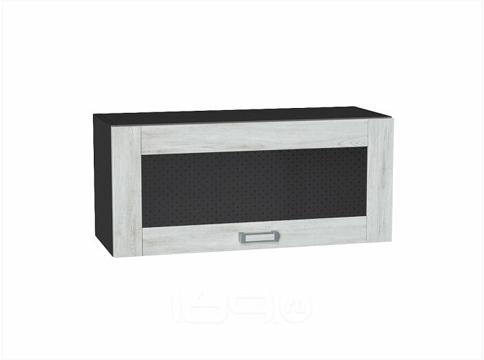 Шкаф верхний горизонтальный остекленный Лофт Nordic Oak/Graphite 358*800*320