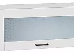 Шкаф верхний горизонтальный остекленный Лофт Super White Белый 358*800*320