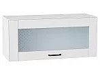 Шкаф верхний горизонтальный остекленный Лофт Super White Белый 358*800*320
