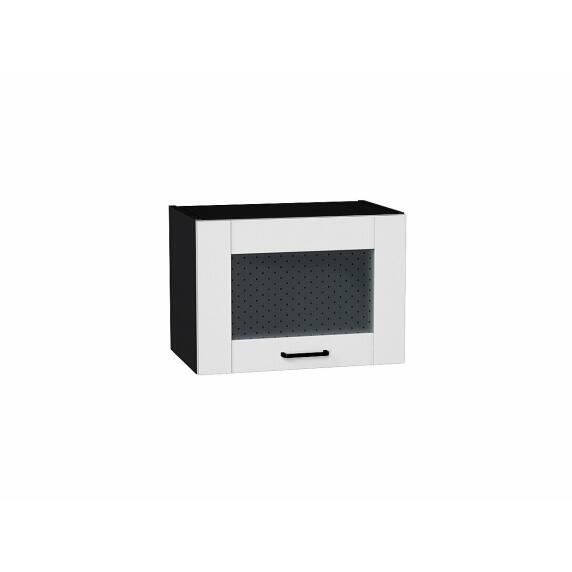 Шкаф верхний горизонтальный остекленный Лофт Super White Graphite 358*500*320