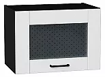 Шкаф верхний горизонтальный остекленный Лофт Super White Graphite 358*500*320