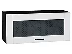 Шкаф верхний горизонтальный остекленный Лофт Super White Graphite 358*800*320