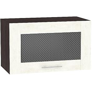 Шкаф верхний горизонтальный остекленный Лофт ВГ 600 Nordic Oak-Венге