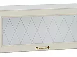 Шкаф верхний горизонтальный остекленный Ницца Агат/Белый 358*800*318