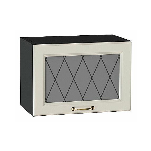 Шкаф верхний горизонтальный остекленный Ницца Агат/Graphite 358*500*318