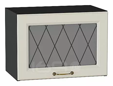 Шкаф верхний горизонтальный остекленный Ницца Агат/Graphite 358*500*318