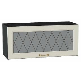 Шкаф верхний горизонтальный остекленный Ницца Агат/Graphite 358*800*318